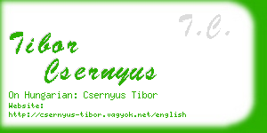 tibor csernyus business card